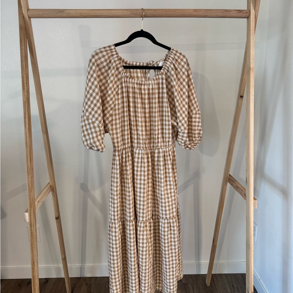 Mango Gingham Dress